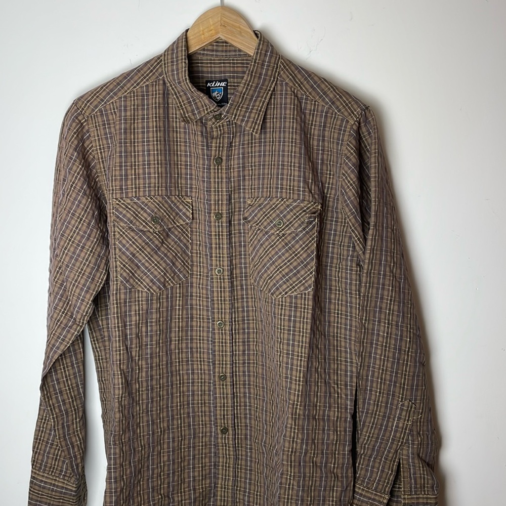 Kuhl Men's Plaid Button Up Hiking Shirt Size S